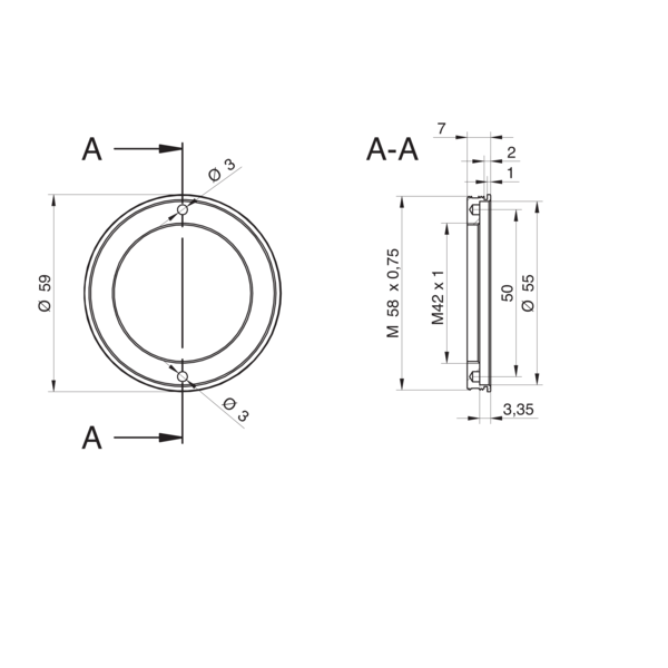 11115200 | Adapter M58 / M42x1-Mount (9,9 mm) - фото 2 - id-p104595624