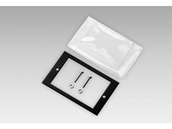 10143472 | Front panel with transparent protective cover, for socket box 50 x 75 mm (Z 100.03A) - фото 1 - id-p103692581