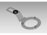 11075690 | Torque arm T4, adjustable length, for bolt 5/16" with plastic clip and screws