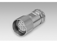 11034361 | Female connector M23, 12-pin, stainless steel, without cable (Z 189.001)