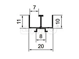 Профиль Еврошоп: направляющая для раздвижных дверок А21, фото 2