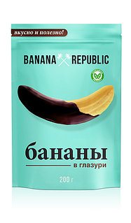 Банан сушеный Banana republic в шоколадной глазури, 200 гр.