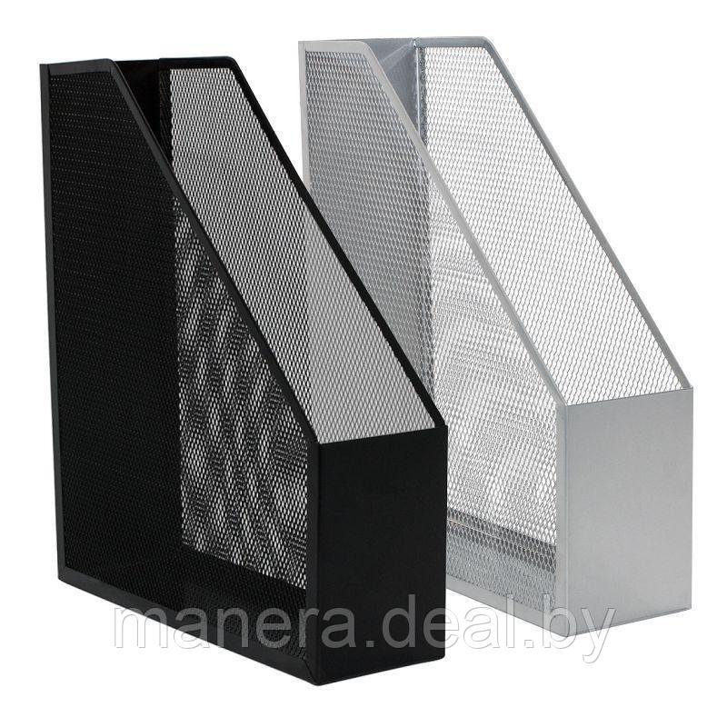 Лоток вертикальный металлический сетка, черный, серебро Q-Connect