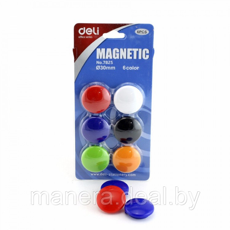 Магниты для магнитной доски 30мм, 6шт/уп - фото 1 - id-p104659739