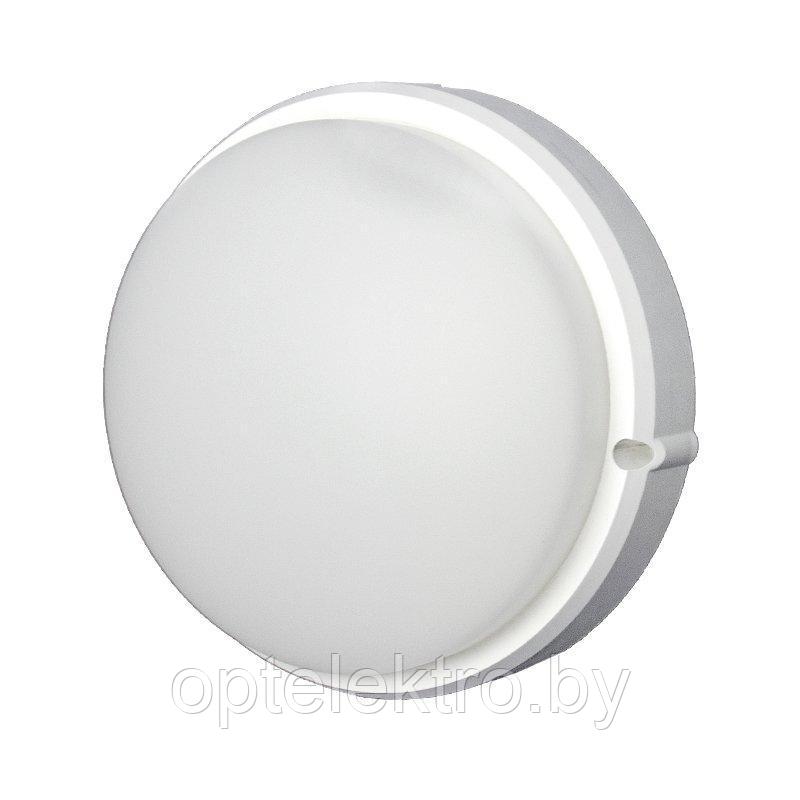 Светильник банник  LT-LBWP-04-IP65-12W-6500К LED круглый    с  оптико-акустическим  датчиком