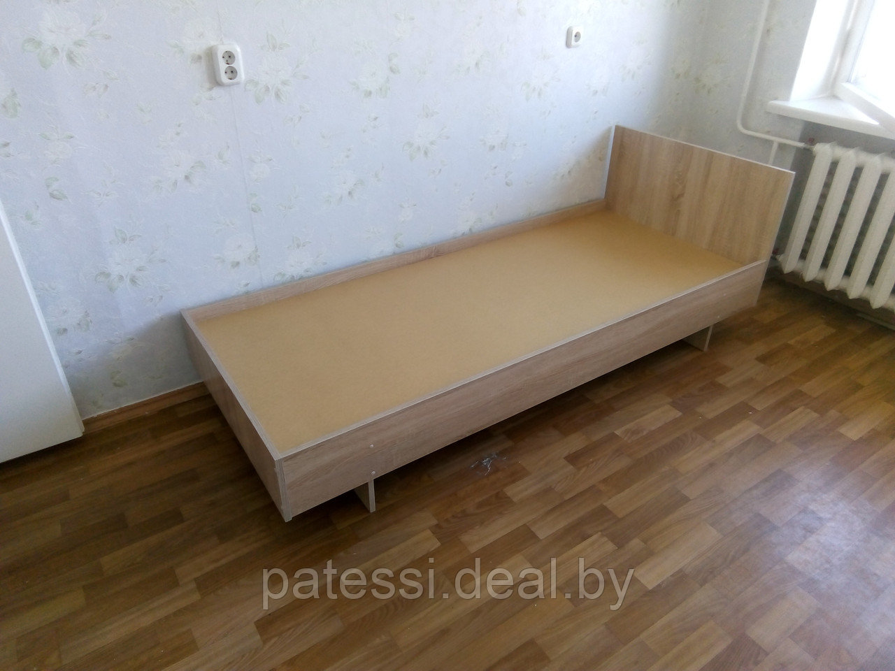 Кровать для общежития с матрасом. Материал ДСП. дуб сонома - фото 4 - id-p104660438