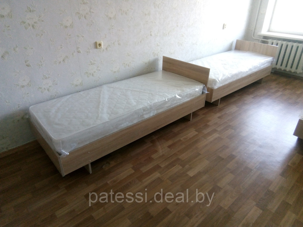 Кровать для общежития с матрасом. Материал ДСП. дуб сонома - фото 6 - id-p104660438