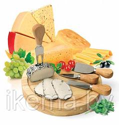 Набор для резки сыра из 4-х приборов и деревянной 
доски «РОКФОР»