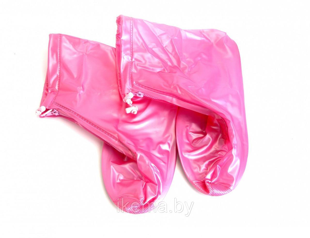 Чехлы грязезащитные для женской обуви без каблука, размер XL, цвет розовый - фото 3 - id-p104671997