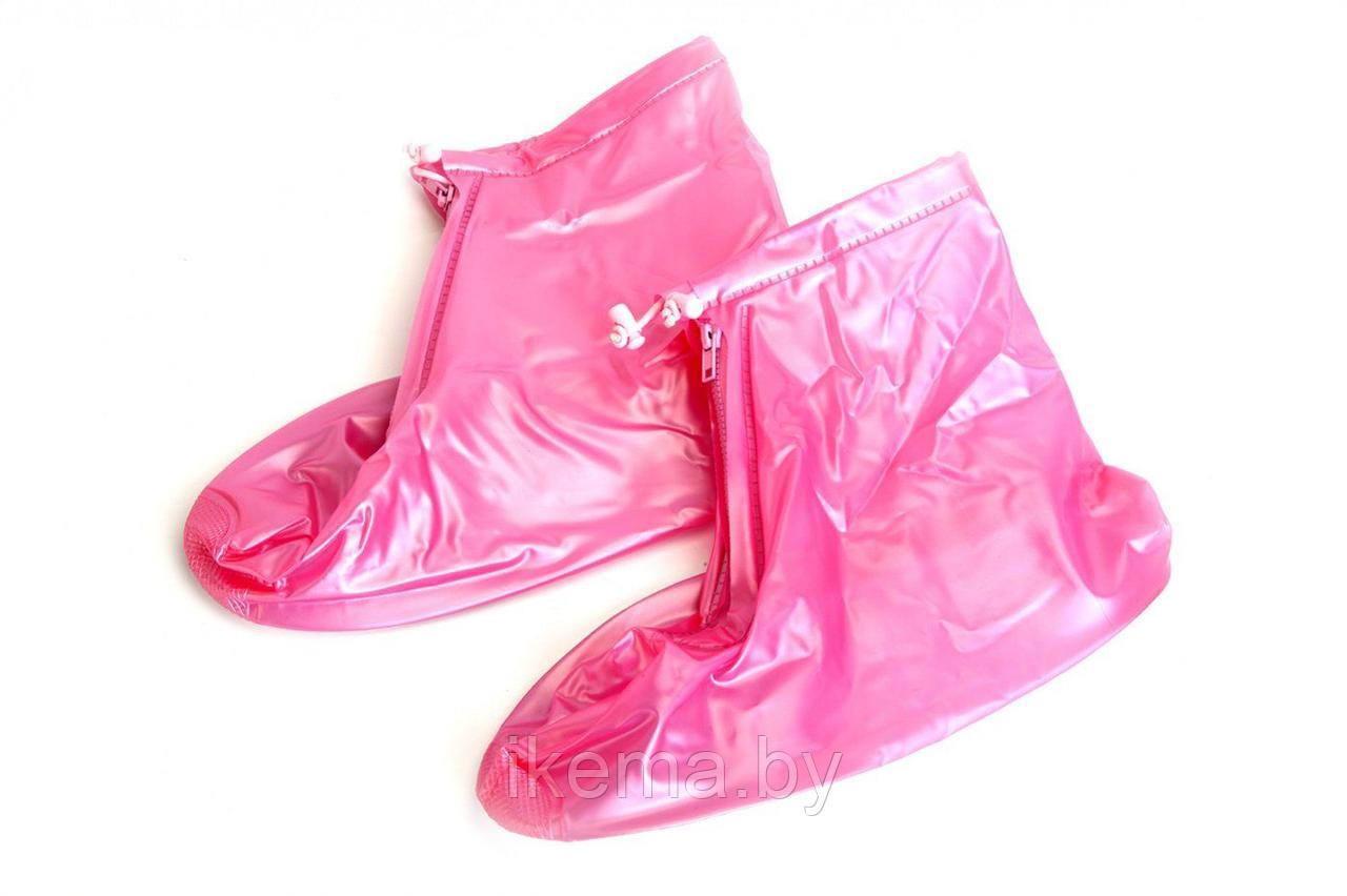 Чехлы грязезащитные для женской обуви без каблука, размер XL, цвет розовый - фото 4 - id-p104671997