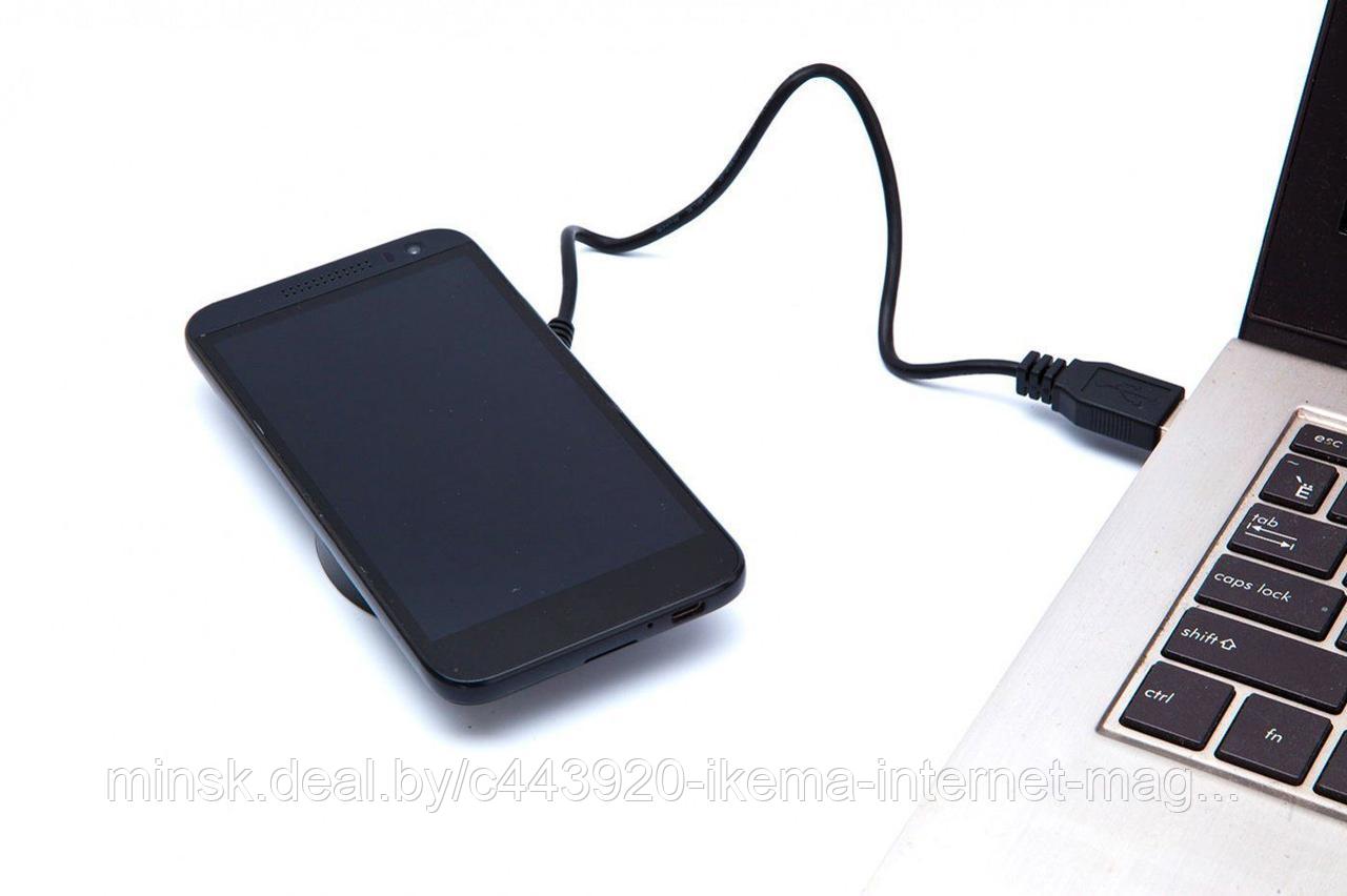 Аккумулятор беспроводной круглый для смартфонов с Lightning разъемом, белый - фото 4 - id-p104672002