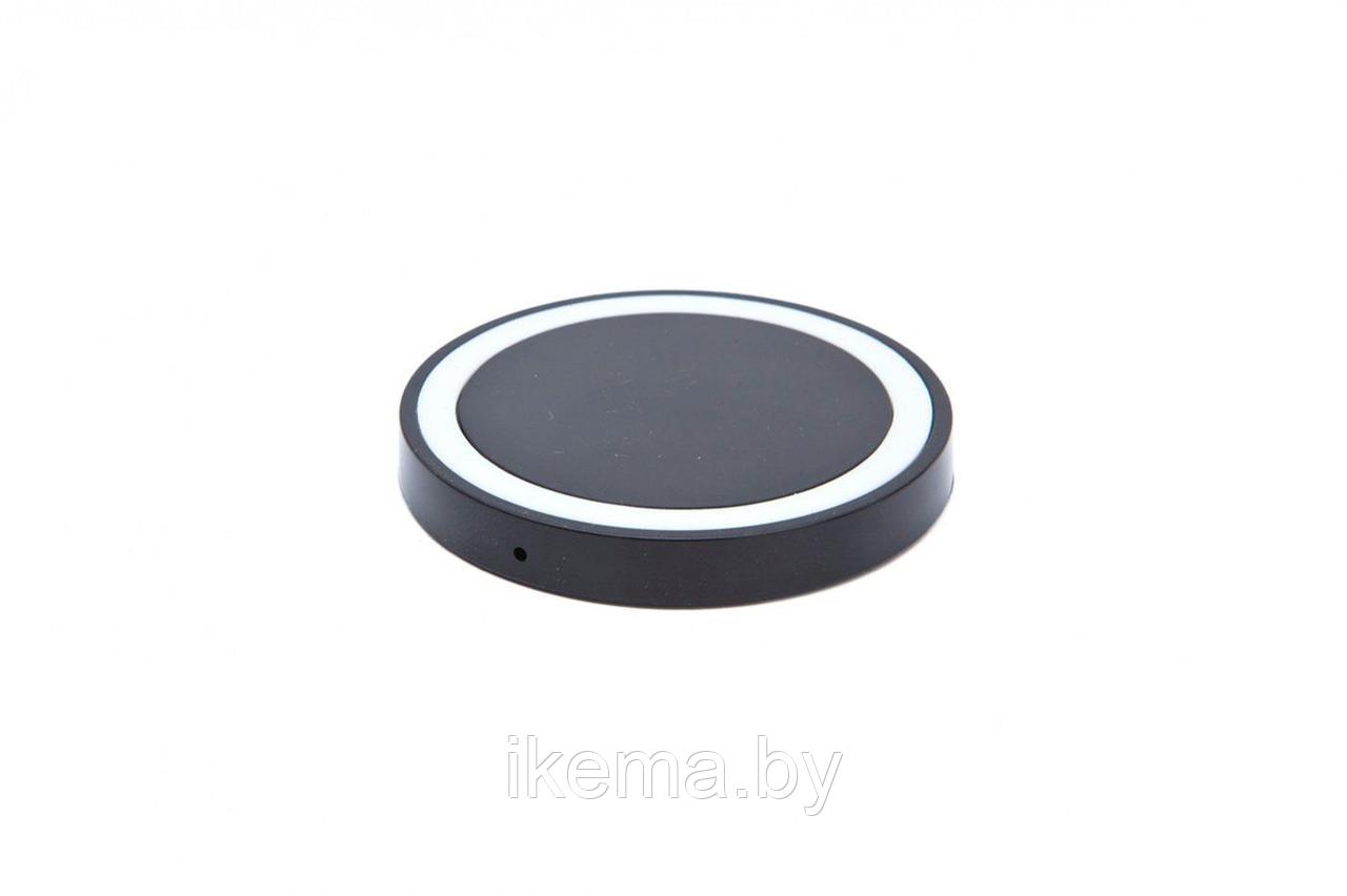 Аккумулятор беспроводной круглый для смартфонов с Micro USB разъемом, черный - фото 7 - id-p104672005