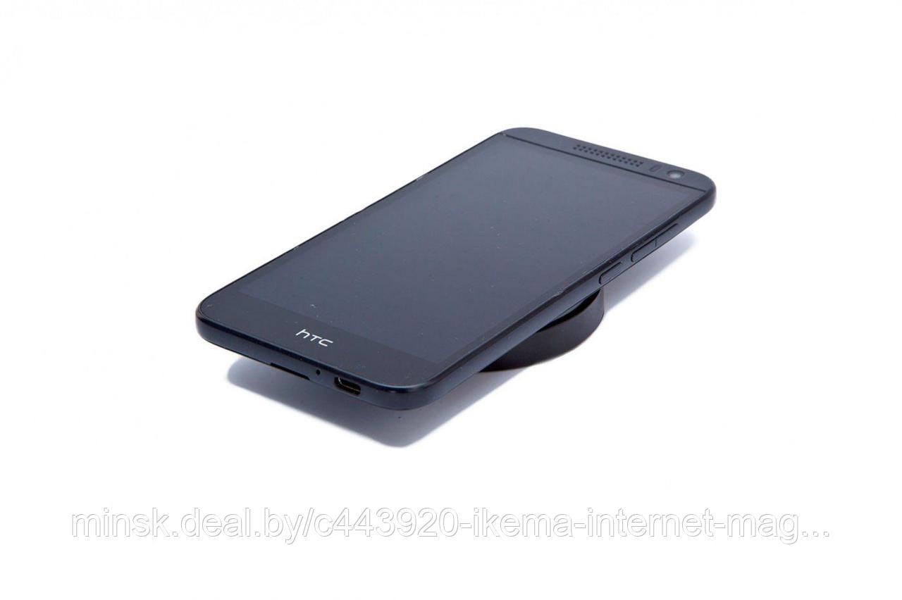 Аккумулятор беспроводной круглый для смартфонов с Micro USB разъемом, черный - фото 8 - id-p104672005