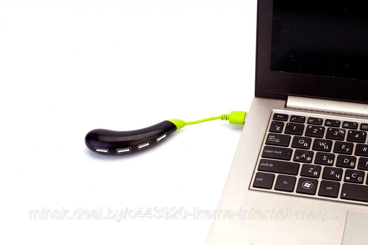 Разветвитель USB «БАКЛАЖАН», темно-фиолетовый - фото 2 - id-p104672010