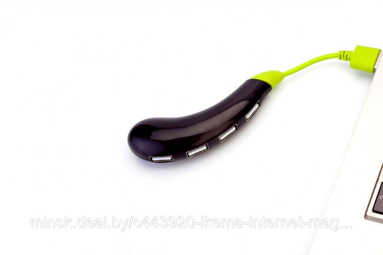 Разветвитель USB «БАКЛАЖАН», темно-фиолетовый - фото 3 - id-p104672010