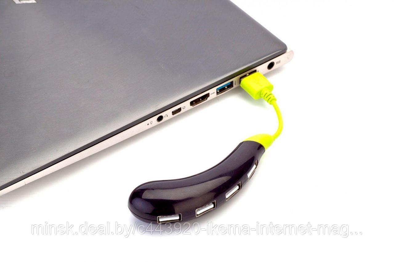 Разветвитель USB «БАКЛАЖАН», темно-фиолетовый - фото 4 - id-p104672010