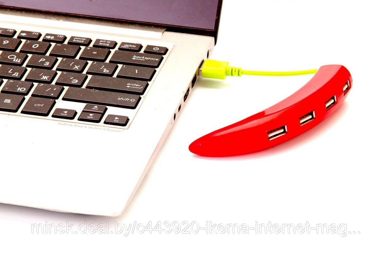 Разветвитель USB «ПЕРЧИК», красный - фото 3 - id-p104672011