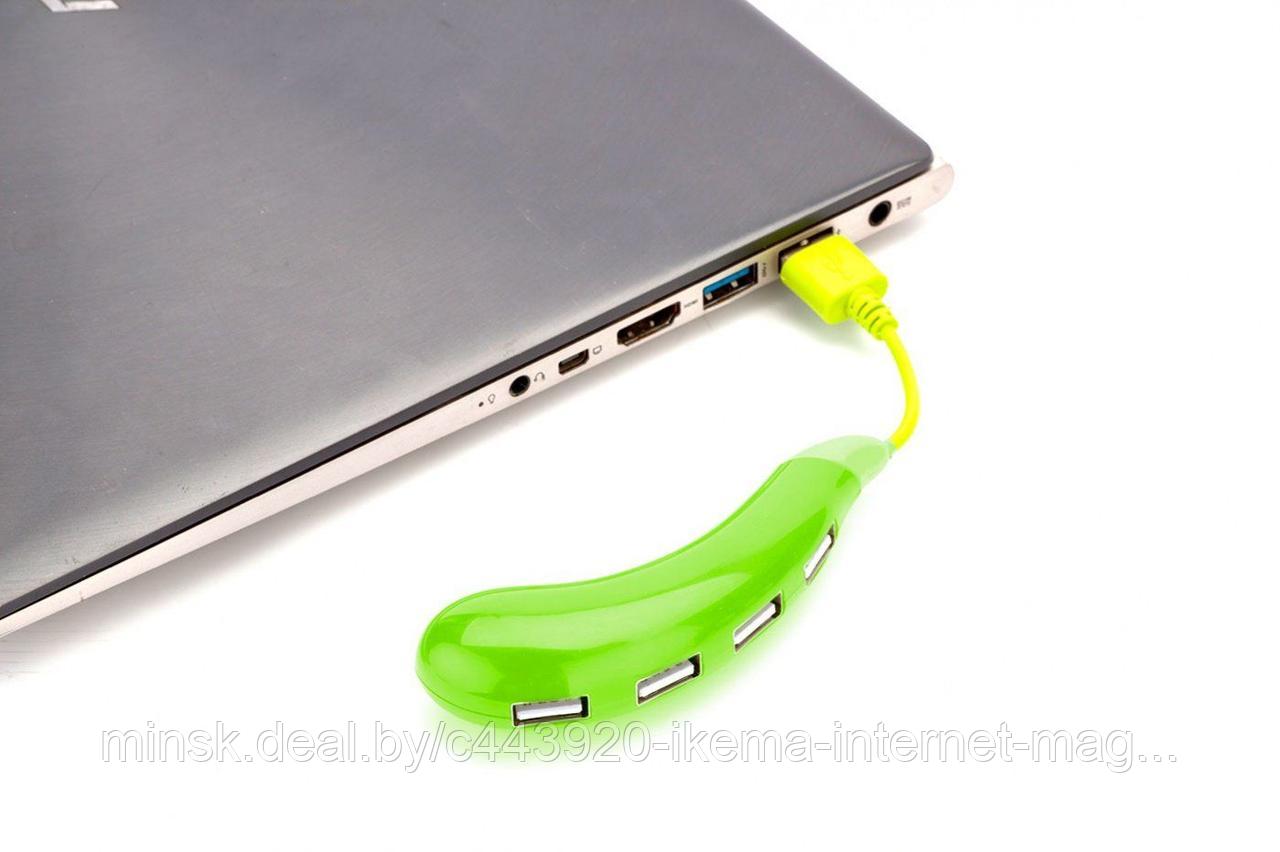 Разветвитель USB «БАКЛАЖАН», зеленый - фото 2 - id-p104672012