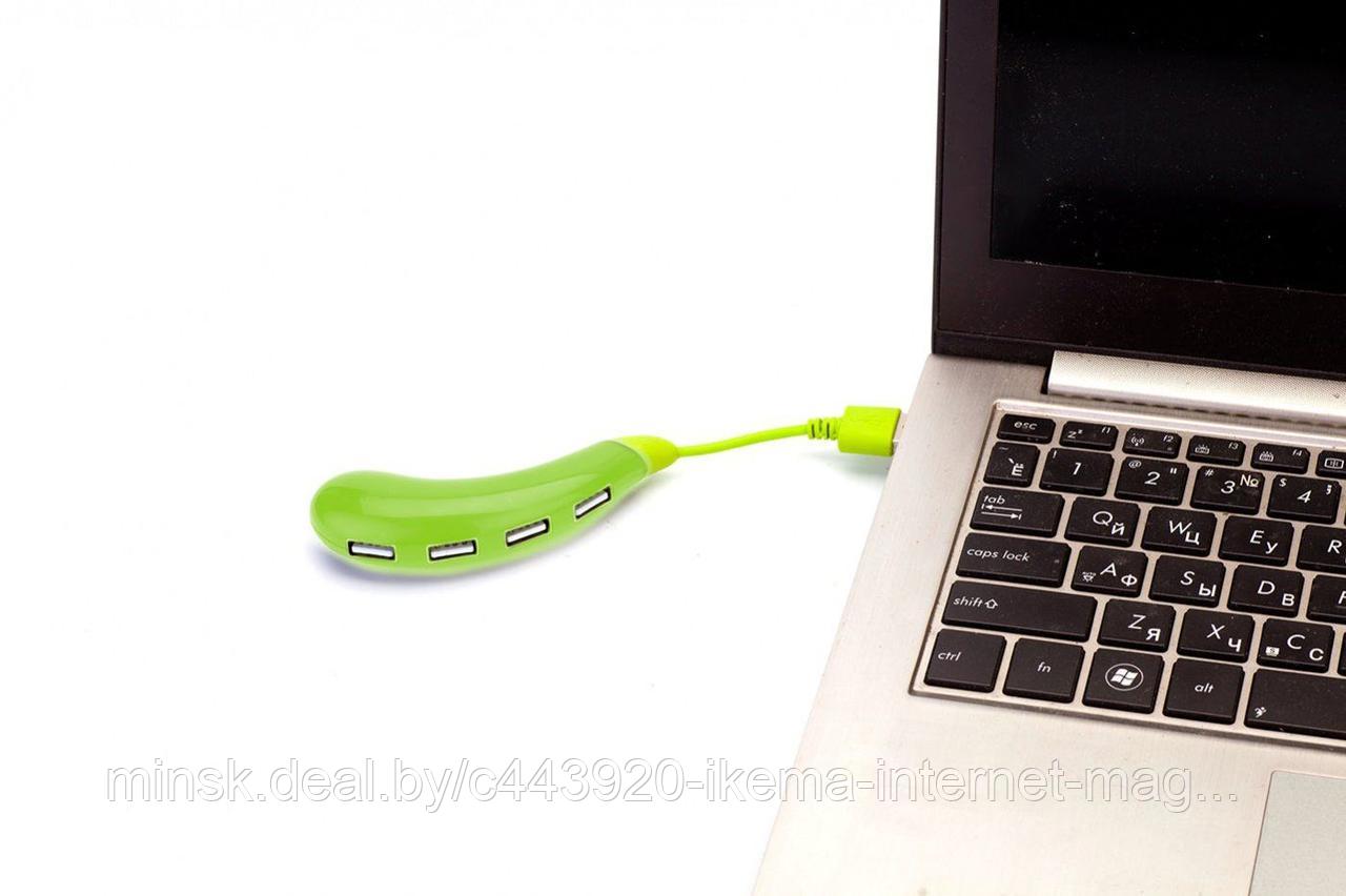 Разветвитель USB «БАКЛАЖАН», зеленый - фото 3 - id-p104672012