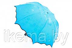 Зонт с проявляющимся рисунком голубой (диаметр купола 90 см)