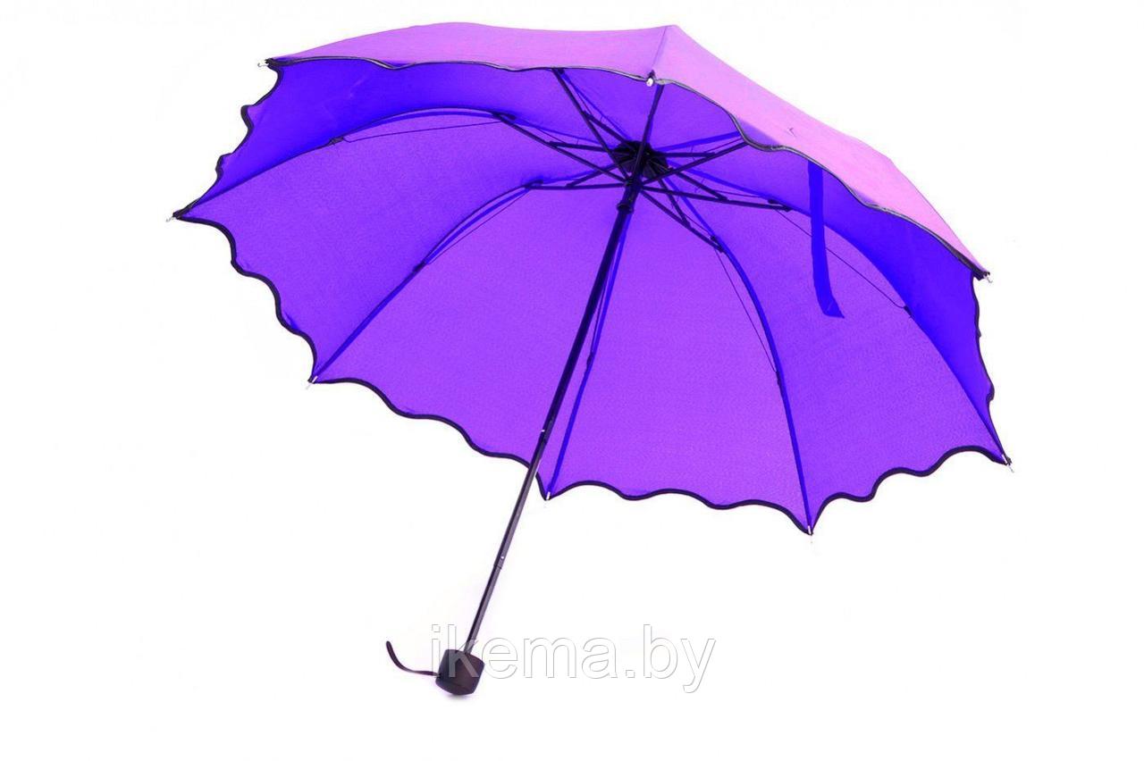 Зонт с проявляющимся рисунком фиолетовый (диаметр купола 90 см) - фото 1 - id-p104672022