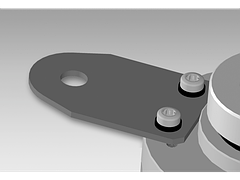 11155325 | Mounting plate, 1-arm, pitch circle diameter ø95 mm, mounting M6, isolated, rigid, suitable for Baumer torque arm size M6 (DMS 6) (mounting