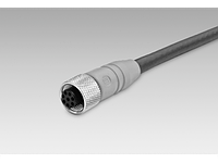 11034305 | Female connector M12, 8-pin, straight, 5 m cable (Z 174.005)