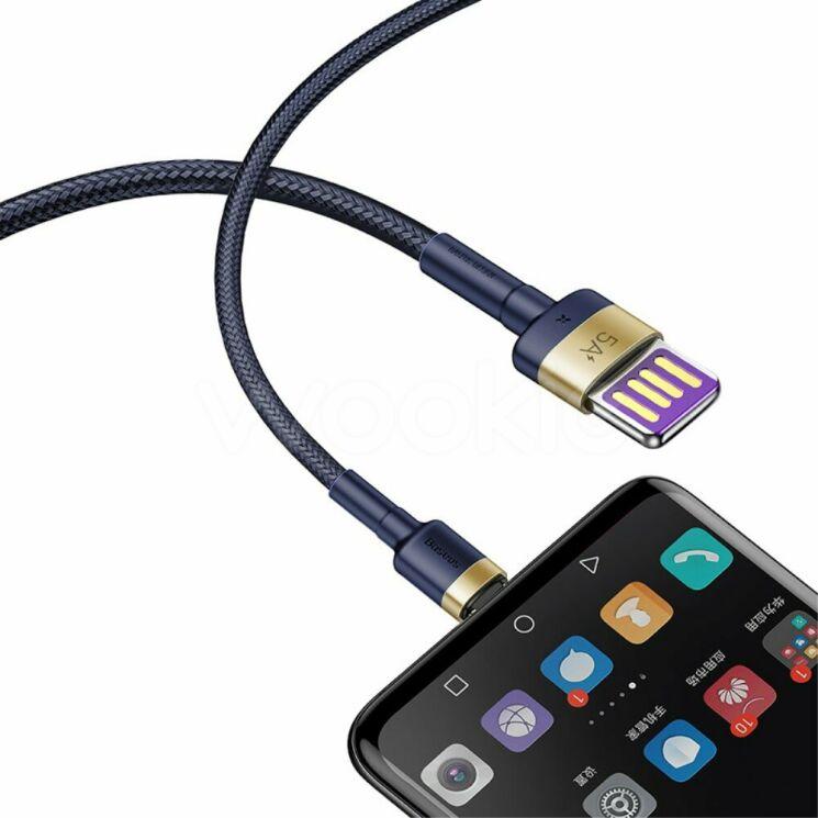 Кабель USB-C Baseus Cafule HW Quick Charging Data Сable USB For Type-C, 1m, (CATKLF-PG1) серый/ черный - фото 6 - id-p104664236