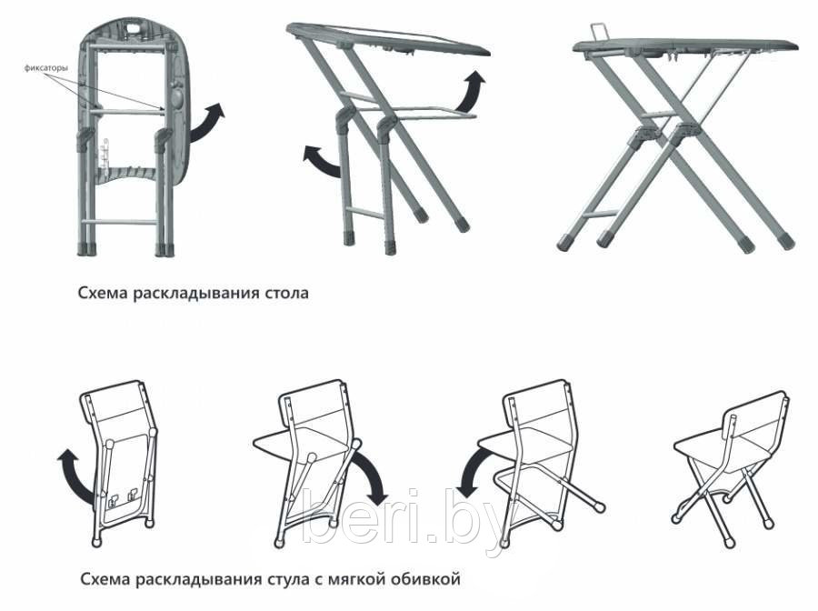 NKP1/2 Комплект детской мебели Ника, "Первоклашка", зеленый, стол+стул, органайзер, подставка для книг - фото 2 - id-p104677401