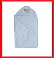 FE28058 Полотенце-уголок "Корона", махровое полотенце с капюшоном, 80*90 см, Funecotex, белое