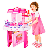 Кухня для девочек 008-26 розовая со светом и звуком