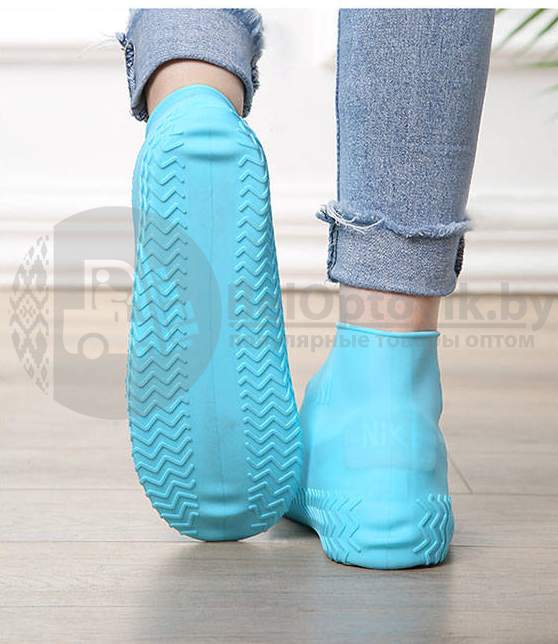 Бахилы (чехлы на обувь) от дождя и песка многоразовые силиконовые Waterproof Silicone Shoe. Суперпрочные - фото 3 - id-p104922915