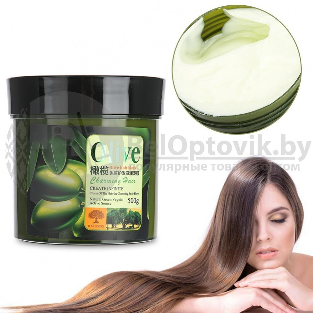 Маска для волос Olive Hair Mask Bioaqua с маслом оливы 500 мл - фото 2 - id-p104922926