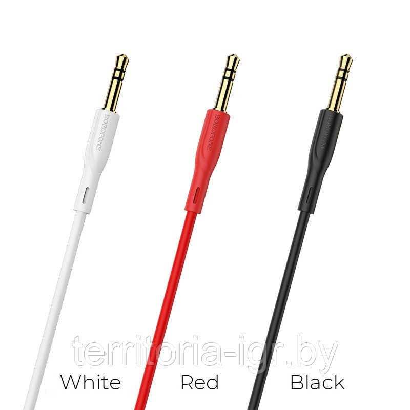 Акустический кабель BL1 jack (M) - jack (M) 3.5mm 1м. красный Borofone - фото 2 - id-p104943381