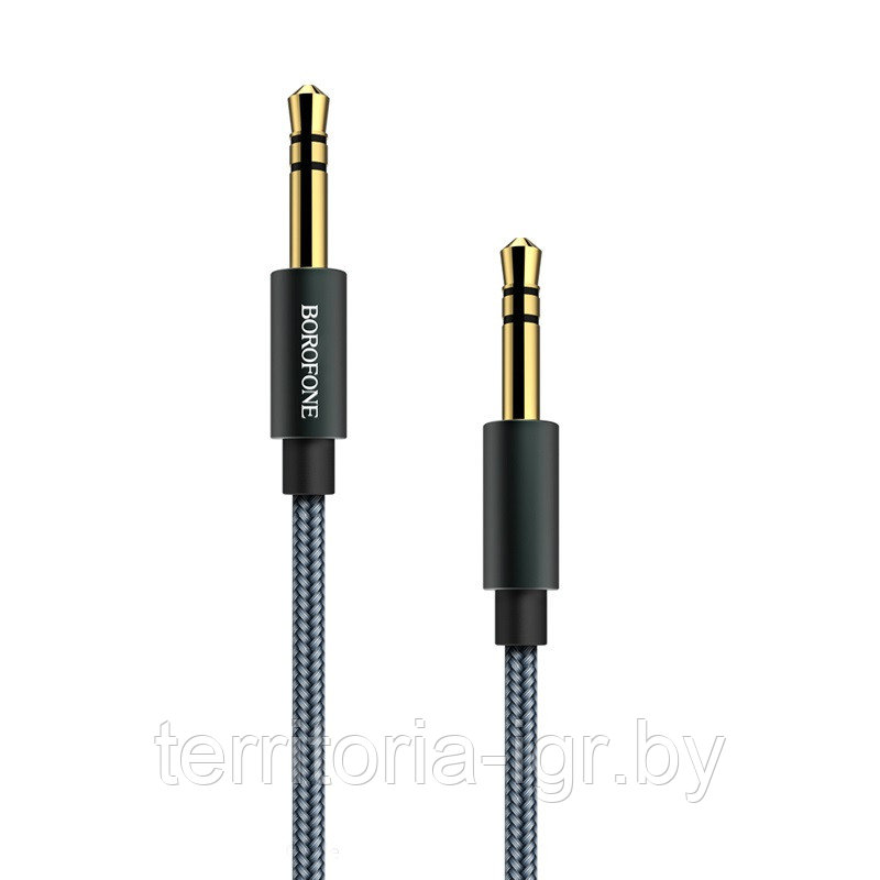 Акустический кабель BL3 jack (M) - jack(M) 3.5mm 1м. серый-металлик Borofone - фото 3 - id-p104944797