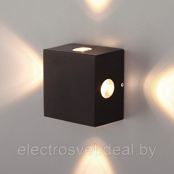 Kvatra черный уличный настенный светодиодный светильник - фото 1 - id-p104963972