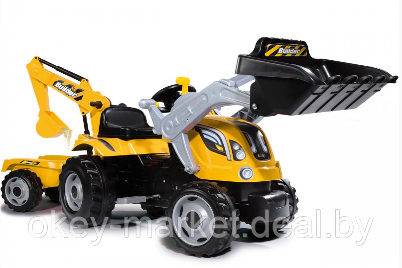 Детский педальный трактор Smoby Builder MAX 710301 - фото 1 - id-p104964672