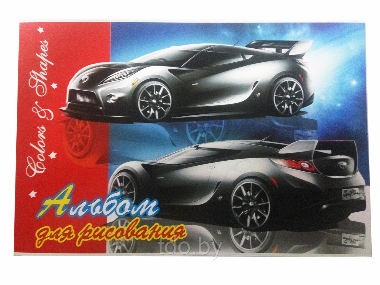 Альбом для рисования 40 листов на склейке Спортивное авто