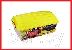 М4247 Ящик для игрушек, пластиковый контейнер с крышкой "Формула-2", 30 л, 62х40,5х27 см, Альтернатива