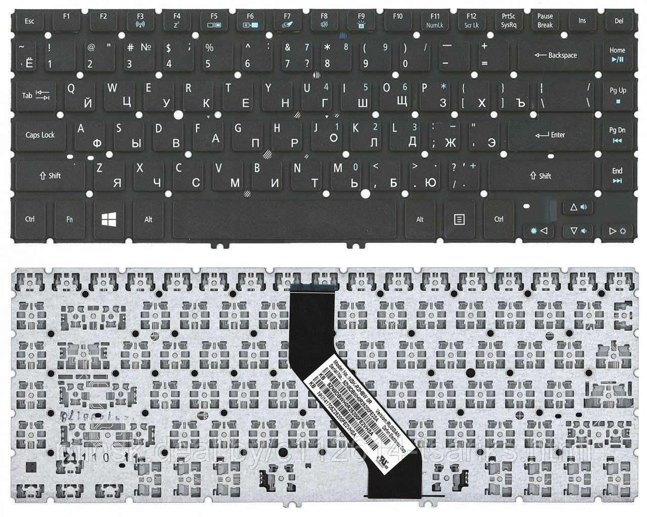 Клавиатура для ноутбука Acer Aspire V5-431, V5-471 черная - фото 1 - id-p104984691