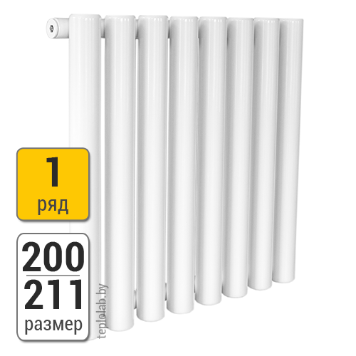 Радиатор трубчатый KZTO Гармония 1-200 (межосевое - 155 мм) 211 мм (3 секции) - фото 1 - id-p104983739