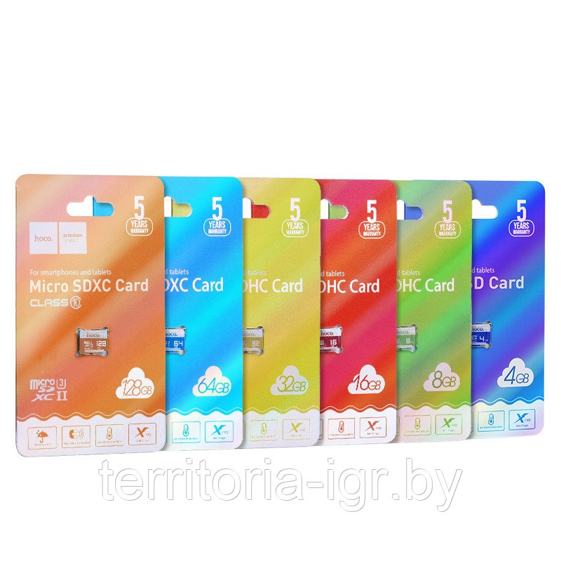 Карта памяти 64Gb Class 10 micro SDXC USB 3.0 Hoco - фото 1 - id-p104988200