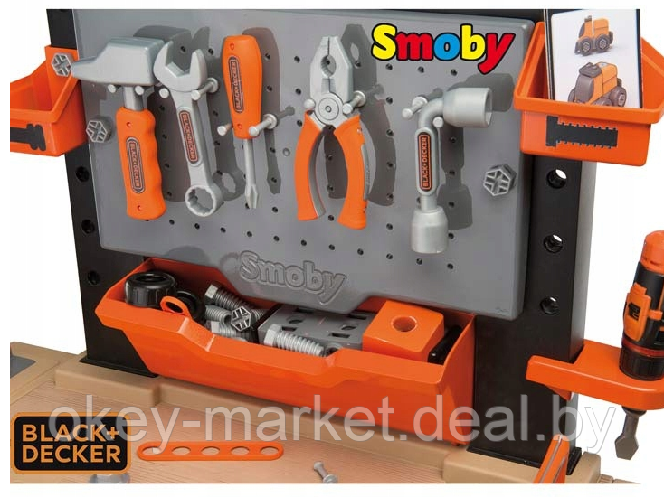 Игровой набор Smoby Мастерская с инструментами Black & Decker 360701 - фото 9 - id-p104993659