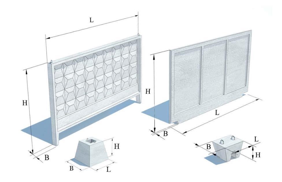 Фундаменты панелей бетонных заборов ФО 9.9.5-1 F150 - фото 3 - id-p105089436