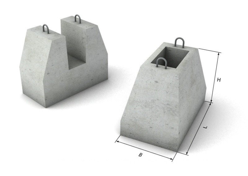 Фундаменты панелей бетонных заборов ФО 9.9.5 F150