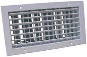 Решетки вентиляционные двухрядные с регулятором расхода воздуха