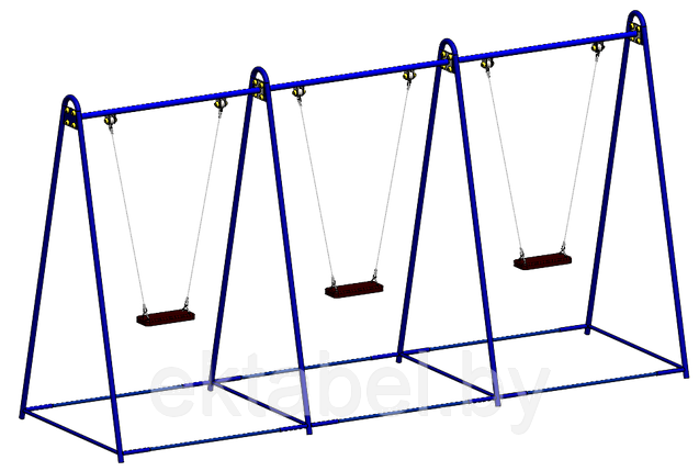 EDIO-311 Качели тройные на цепях, фото 2