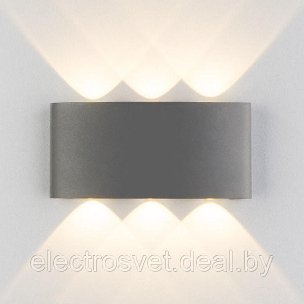 Twinky trio серый уличный настенный светодиодный светильник 1551 TECHNO - фото 2 - id-p105191778