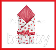 FE11204  Одеяло на выписку "Лакомка", 110х110 см, конверт с бантом, зима, Фан Экотекс, Funecotex
