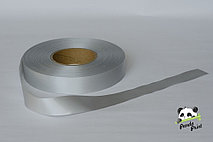 Сатиновая лента 3 см серебро
